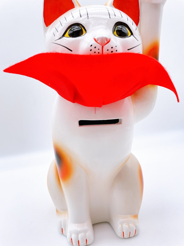 日本常滑祝賀招財貓 白色
