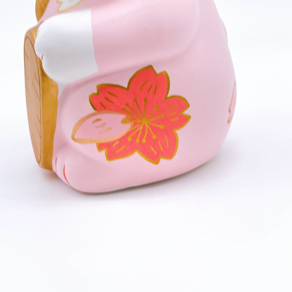 日本谷中堂招財貓 粉紅櫻