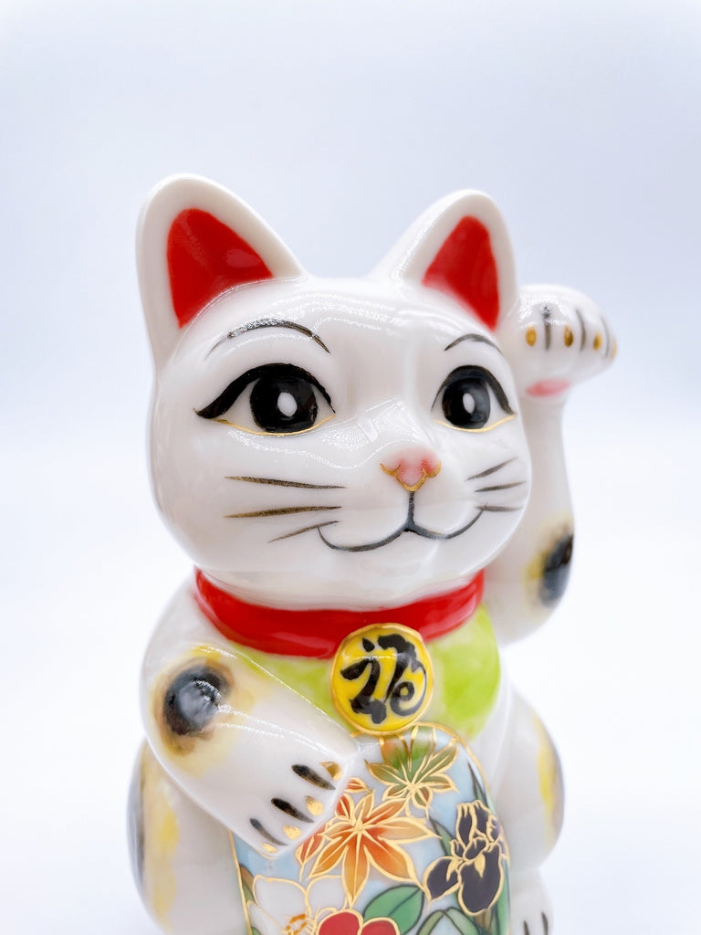 日本清水燒招財貓 四季草花