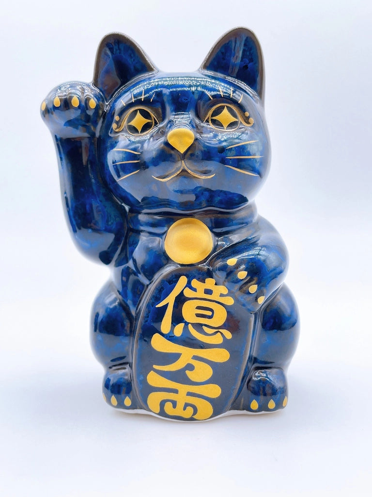 日本清水烧招财猫青墨亿万両