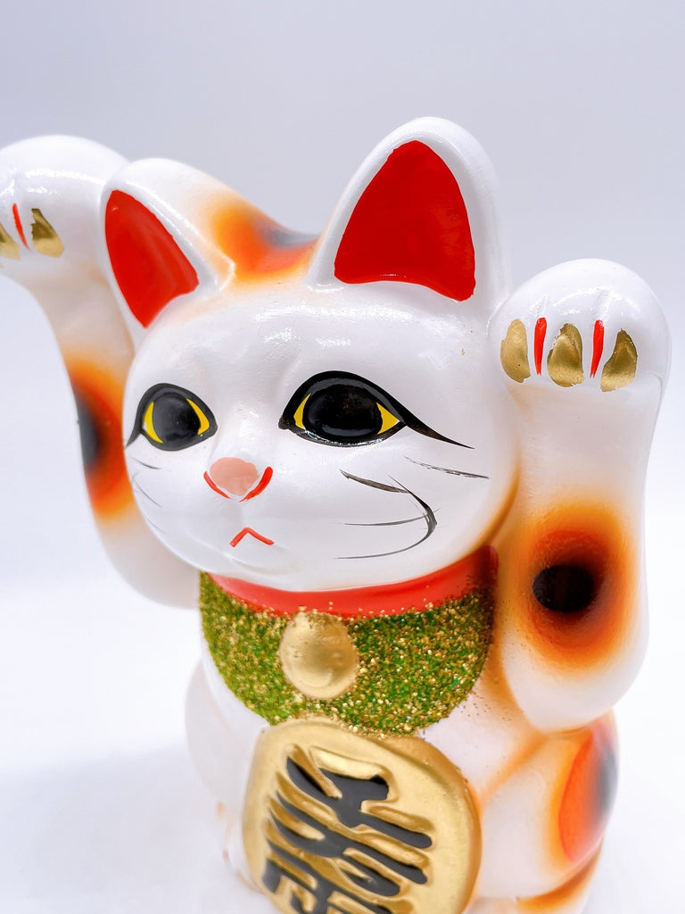 日本常滑燒兩手招福招財貓