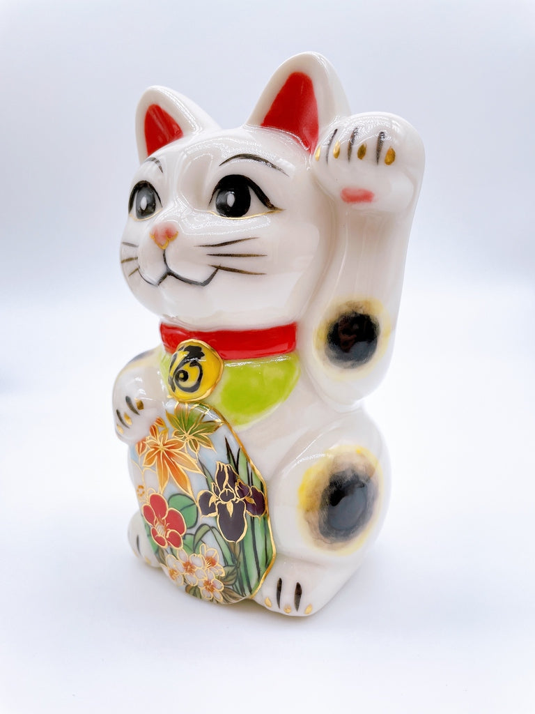 日本清水燒招財貓 四季草花