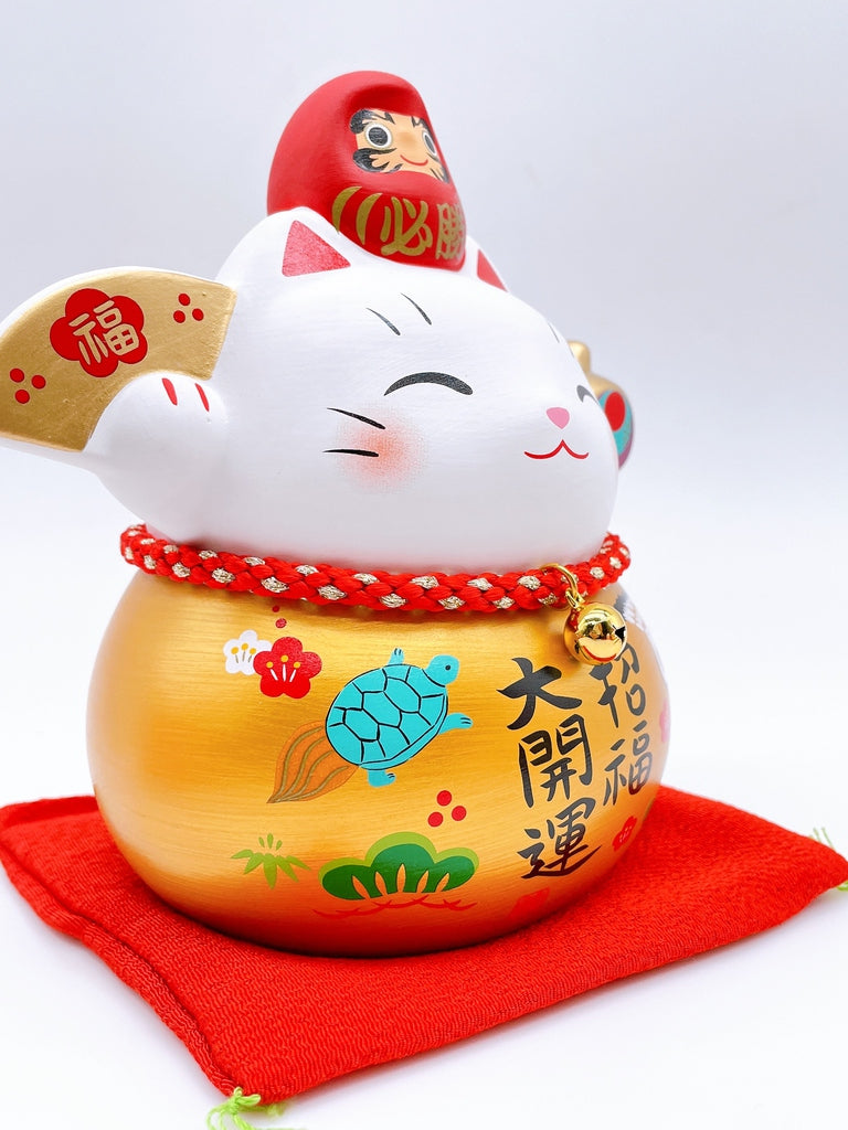日本耀彩招福大開運達摩必勝招財貓 特大
