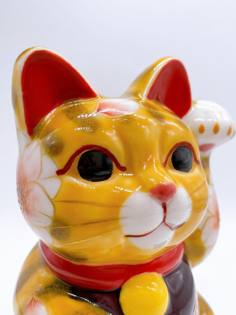 日本清水烧招财猫虎樱